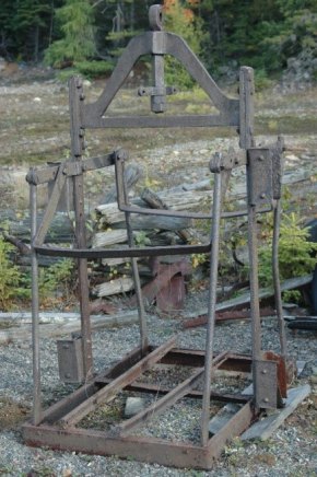 Local History Down the Line Skip cage found at bottom of shaft.