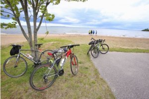 Cyclists Test Waterfront Trail Trans Canada Trail/Great Lakes Waterfront Trail: Thessalon