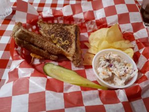 Oh Sweet Cheese 'Us Open for Business Canadian Eh- Cream cheese, cheddar cheese & Canadian back bacon, drizzled with SJI maple syrup.